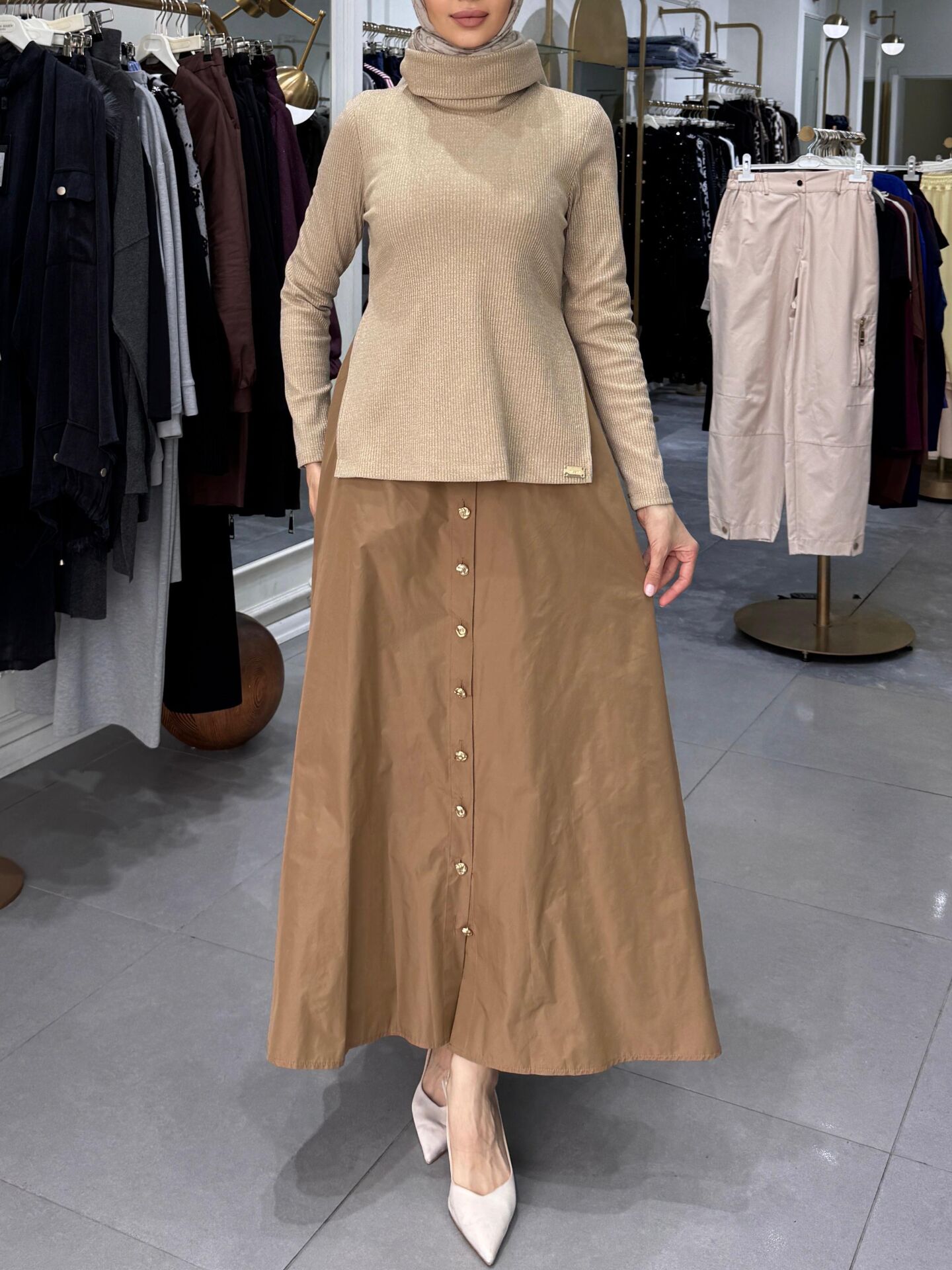 ARVENA ELBİSE CAMEL