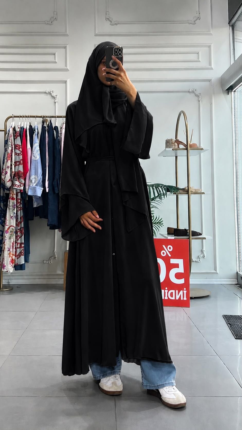ABAYA ŞAL TAKIM SİYAH