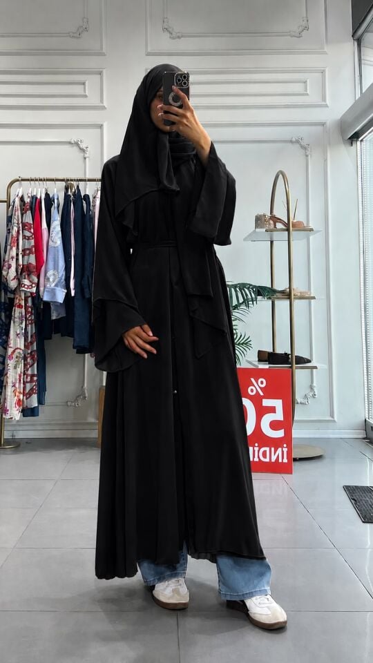 ABAYA ŞAL TAKIM SİYAH