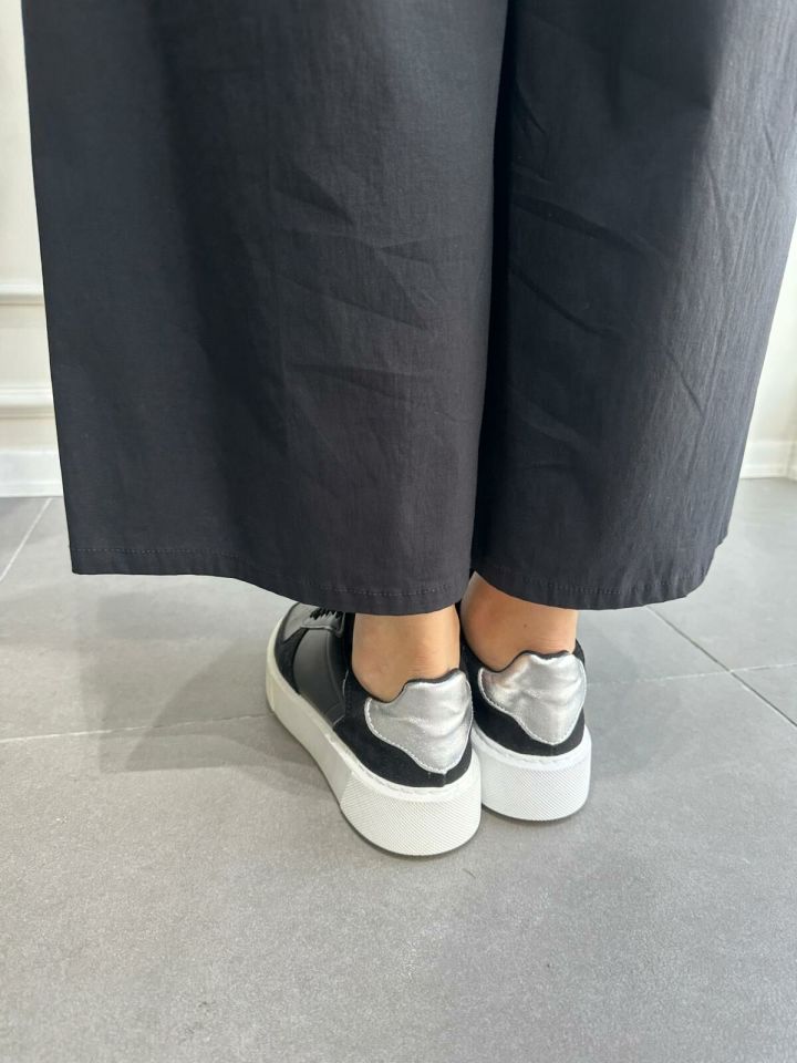 MODA HASEN BAĞCIKLI SİYAH SNEAKERS 39