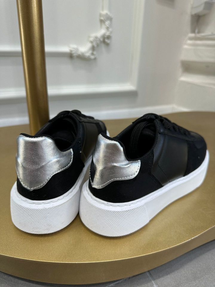 MODA HASEN BAĞCIKLI SİYAH SNEAKERS 39