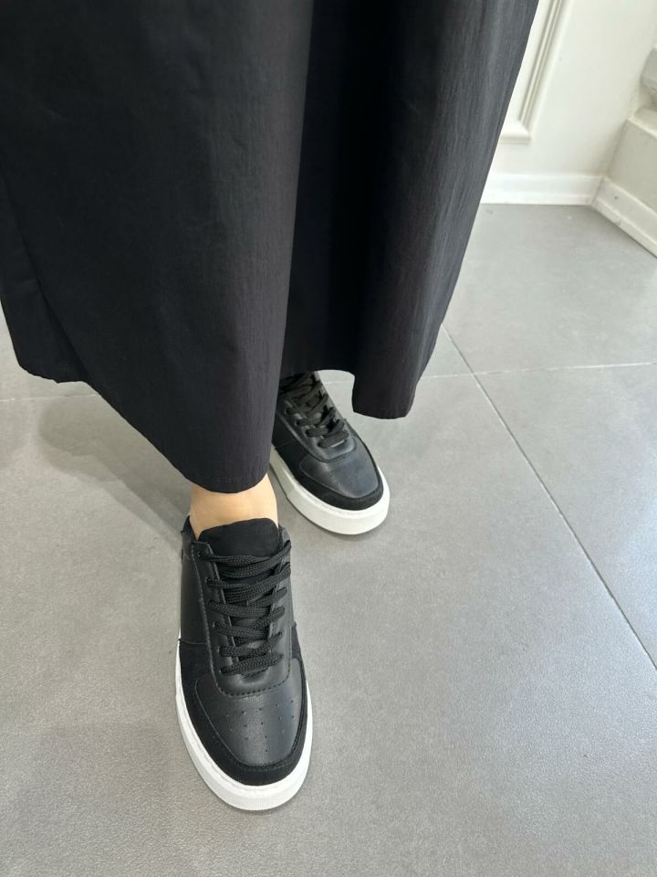 MODA HASEN BAĞCIKLI SİYAH SNEAKERS 39