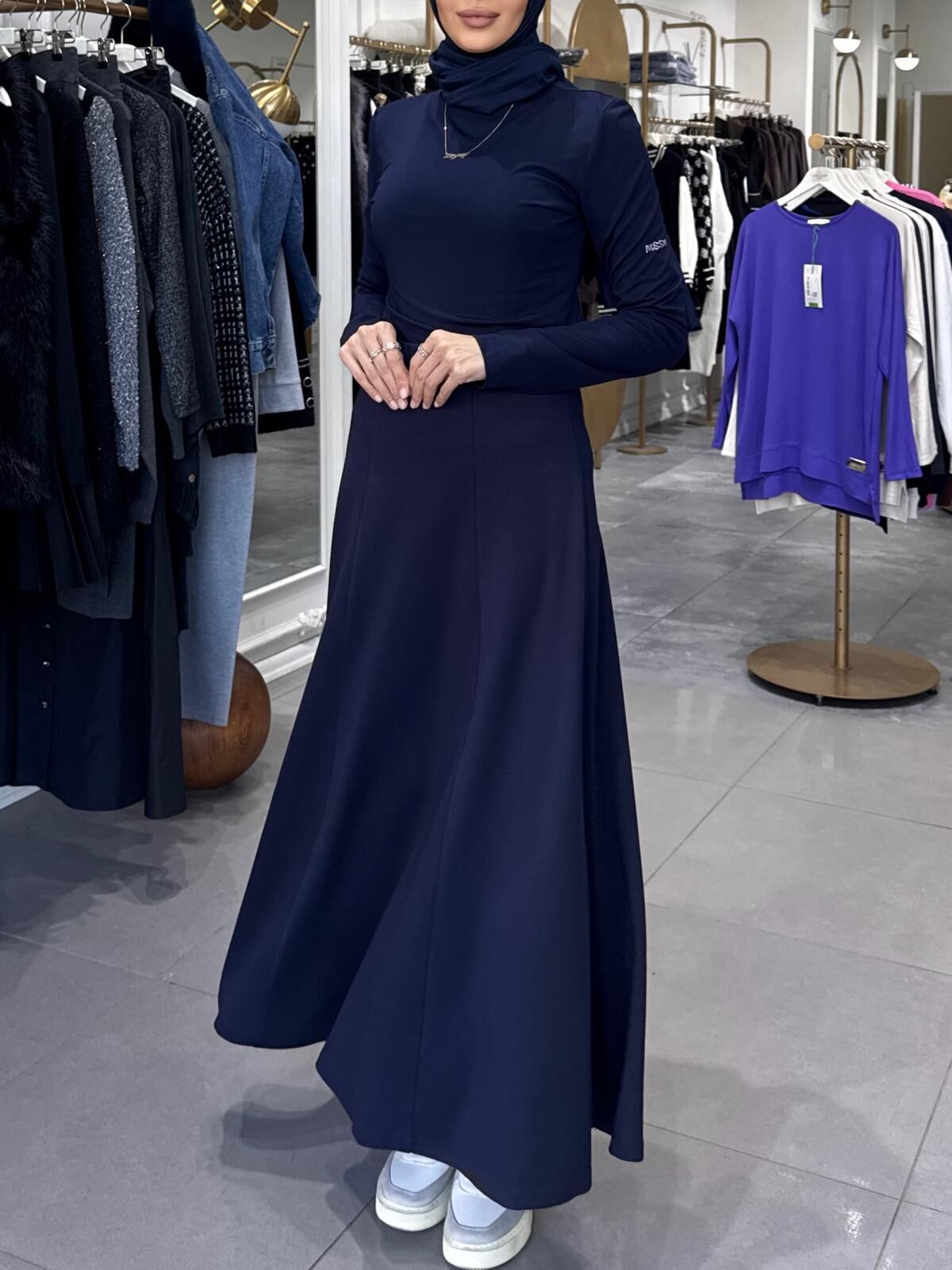 KLOŞ ETEK LACİVERT