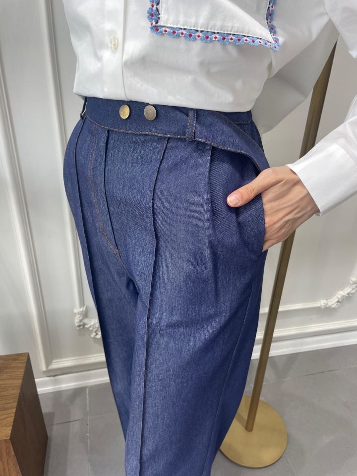 LİNDA KEMERLİ KOT PANTOLON