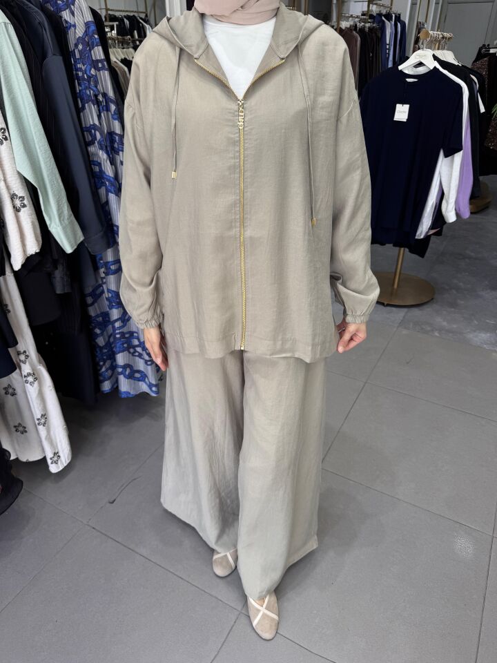 BOL PAÇA FERMUAR TAKIM BEJ