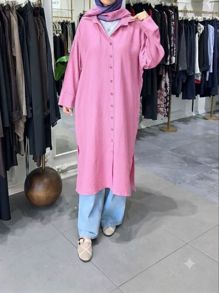 MİDİ BOY GÖMLEK PEMBE