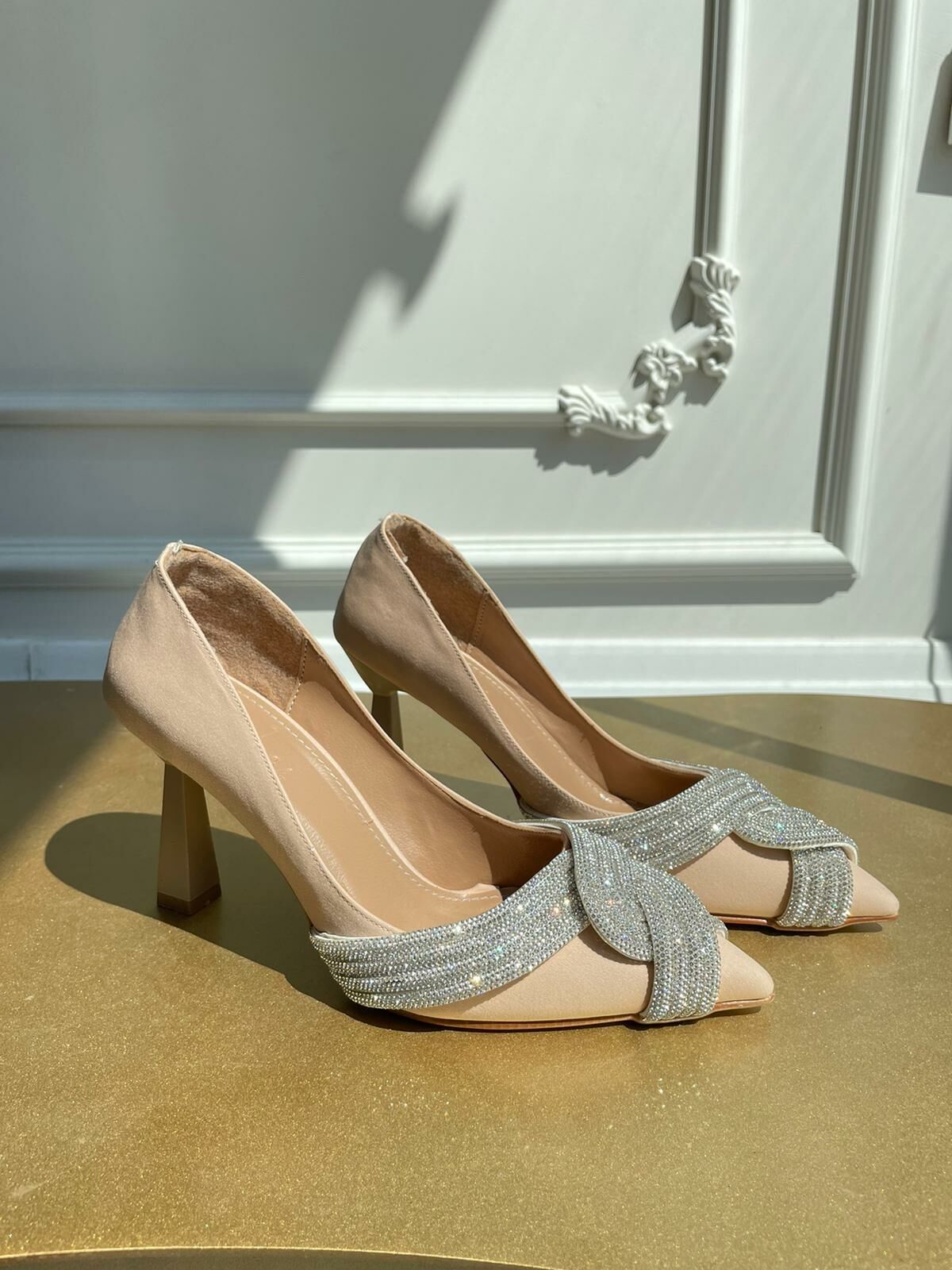 MODA HASEN SATEN FANTAZİ AYAKKABI BEJ 40