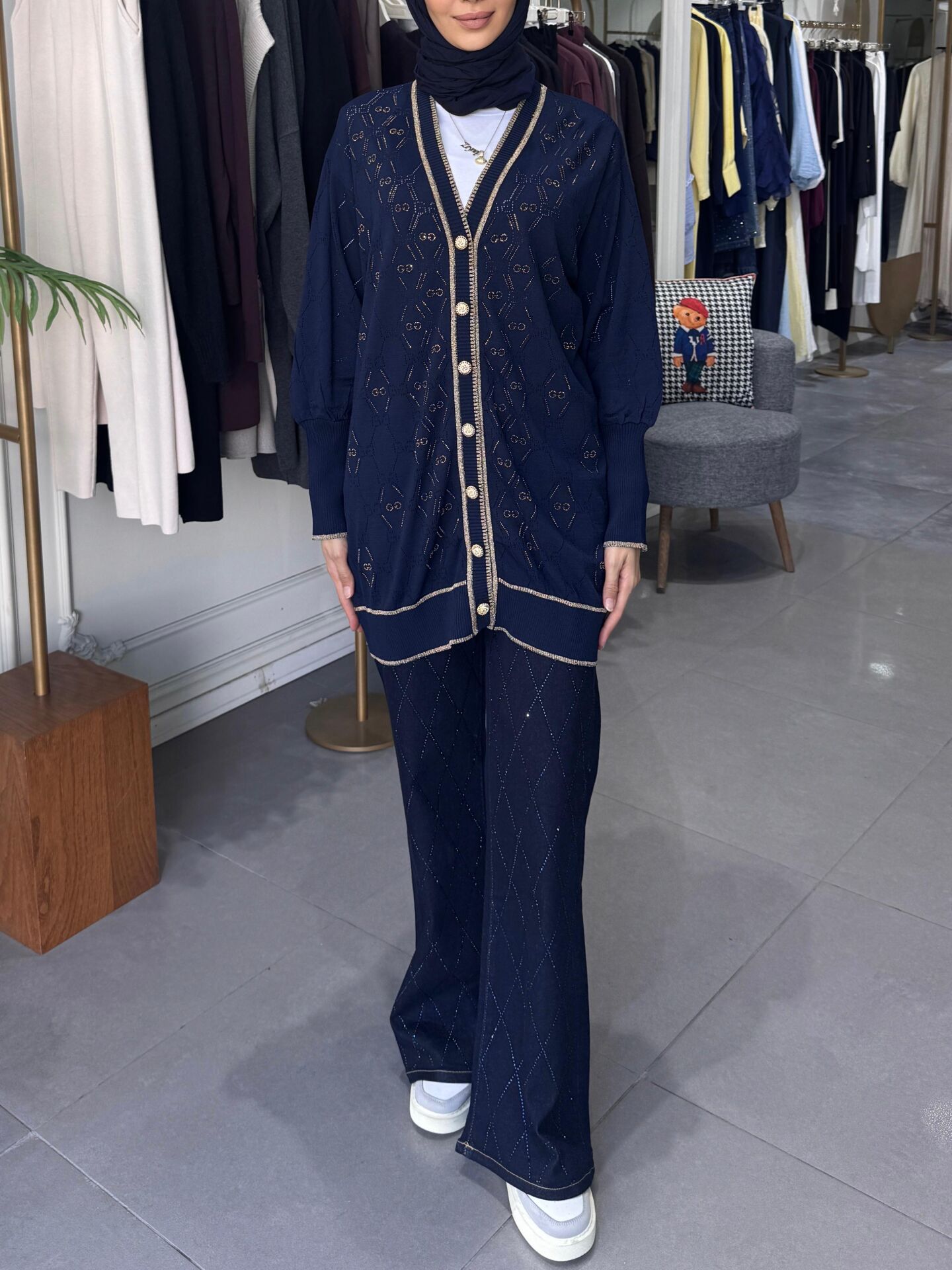 BAKLAVA DESEN HIRKA  LACİVERT