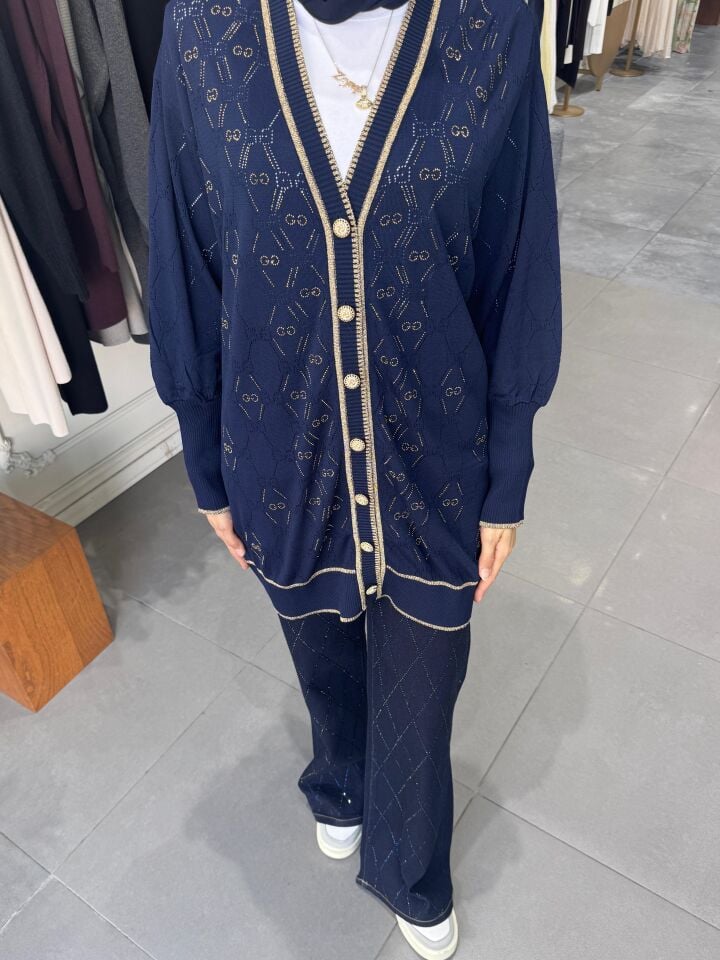 BAKLAVA DESEN HIRKA  LACİVERT