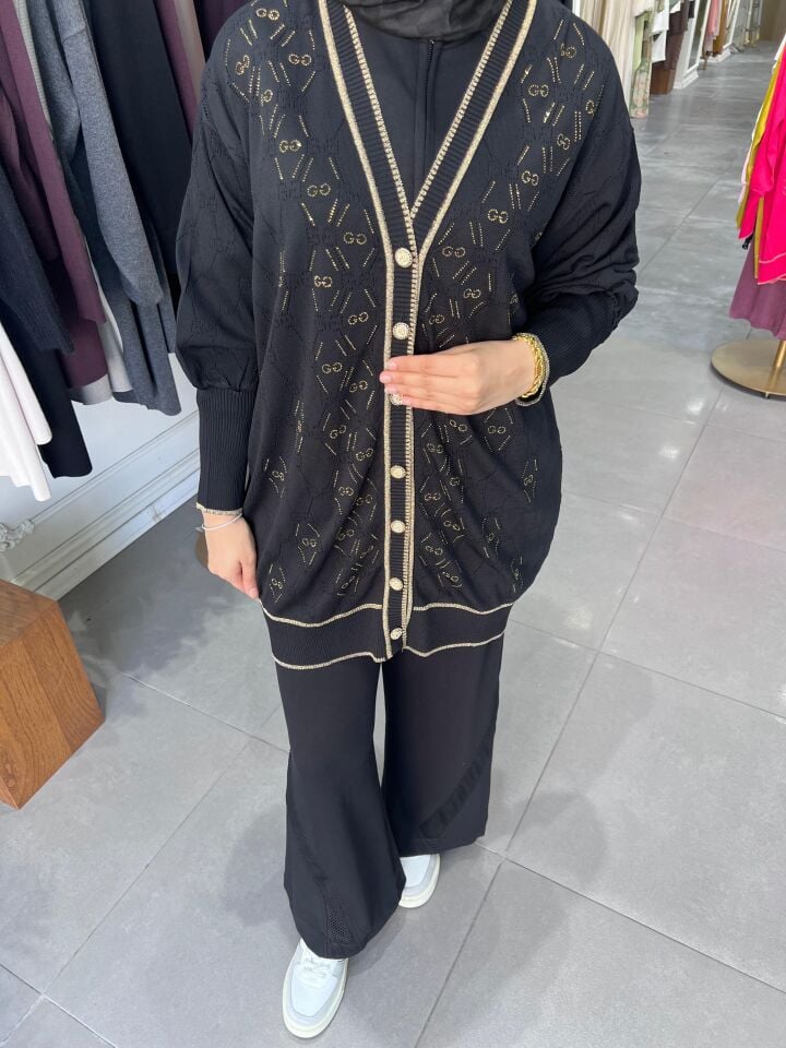 BAKLAVA DESEN HIRKA SİYAH