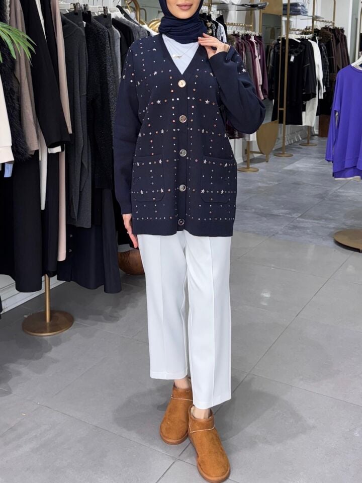 YILDIZ DETAY HIRKA LACİVERT