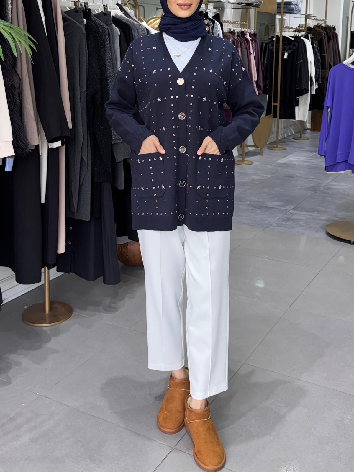 YILDIZ DETAY HIRKA LACİVERT