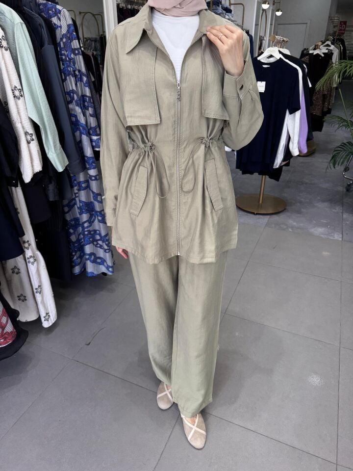 KONTRAST DİKİŞ DETAY TAKIM YEŞİL