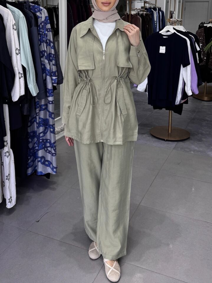 KONTRAST DİKİŞ DETAY TAKIM YEŞİL