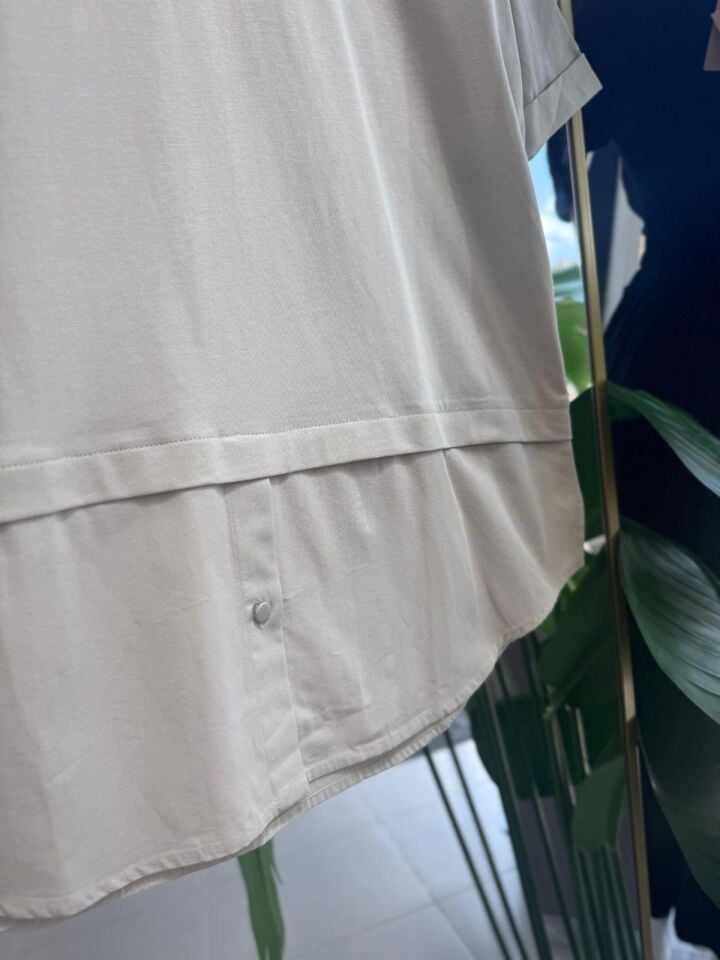 KUŞ DESEN KISA KOLLU TİŞÖRT TAŞ