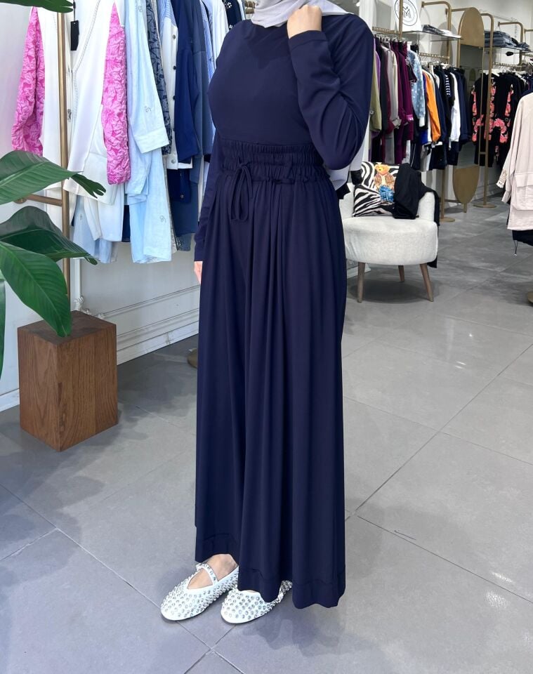 TRİL BOL PANTOLON LACİVERT