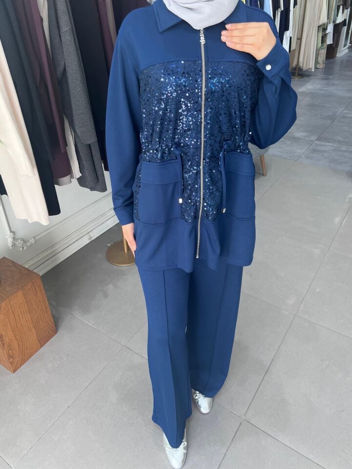 PAYET GARNİ DETAYLI TAKIM LACİ