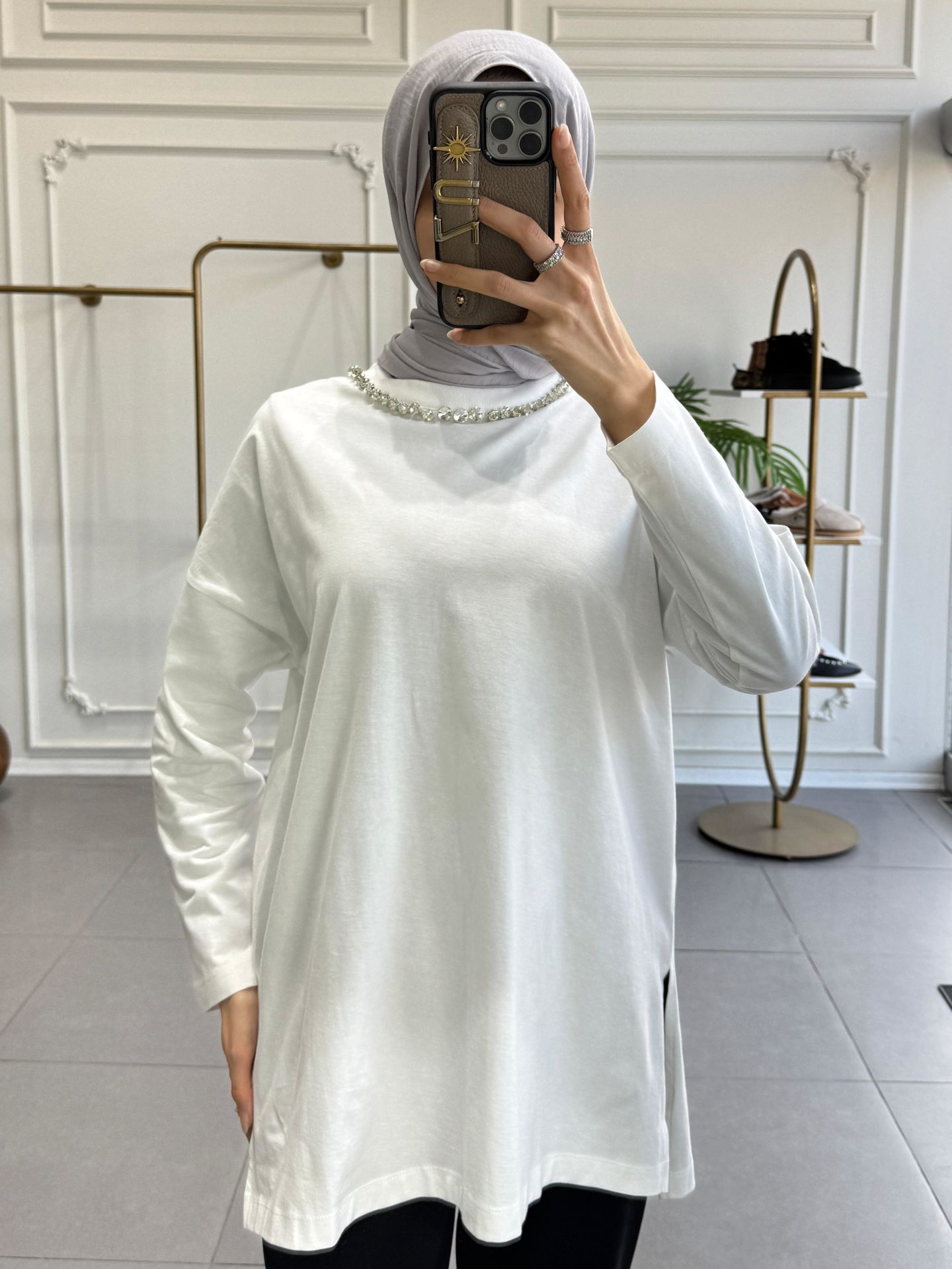 BASİC SWEATSHİRT EKRU