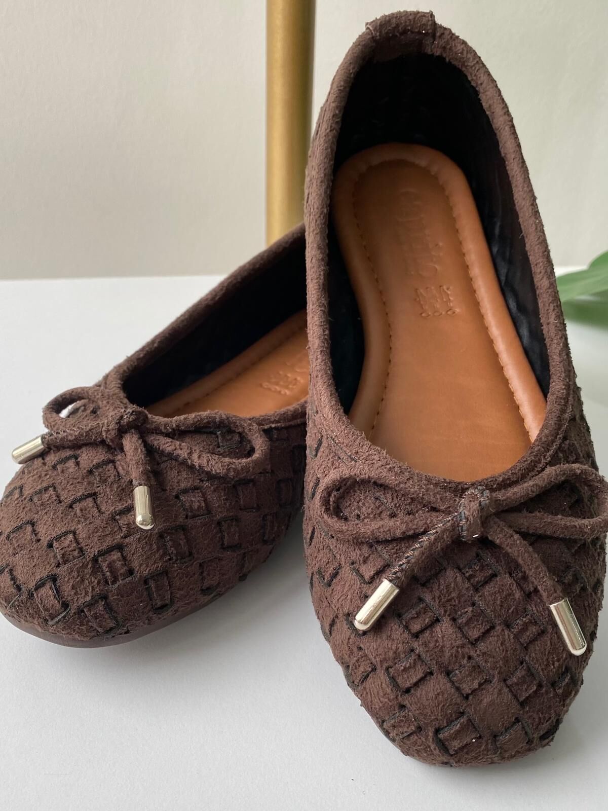 ÖRGÜLÜ SÜET BABET KAHVE