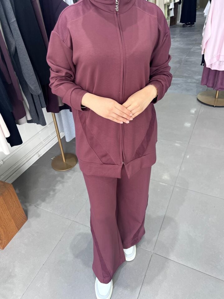 FİLE DETAYLI FERMUARLI TAKIM GÜL