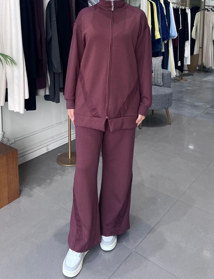 FİLE DETAYLI FERMUARLI TAKIM GÜL