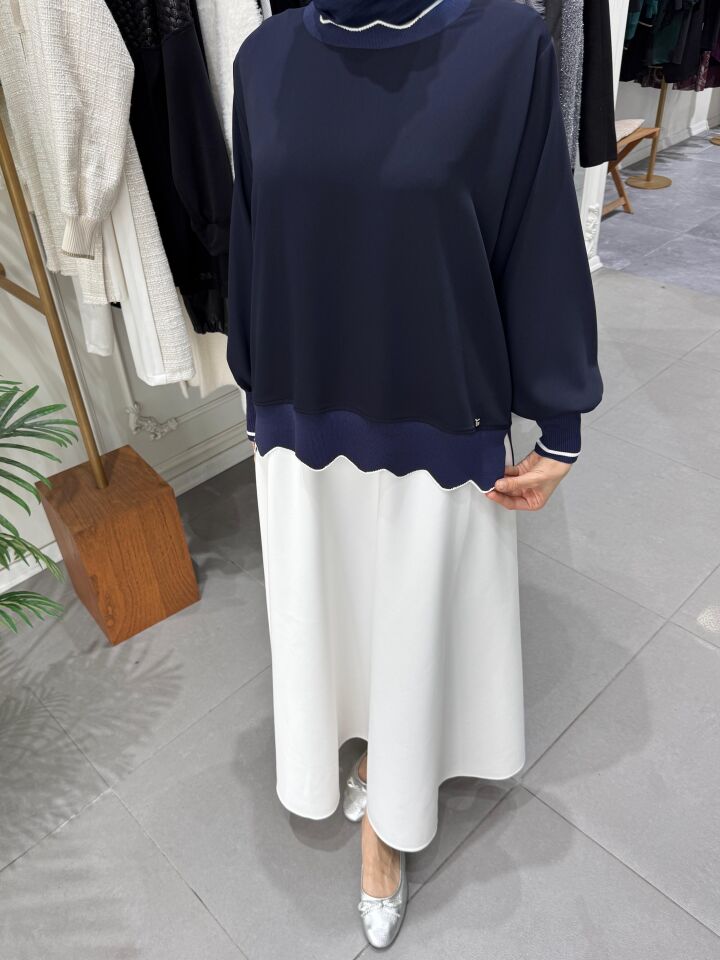 ZİKZAK RİBANA BLUZ LACİ