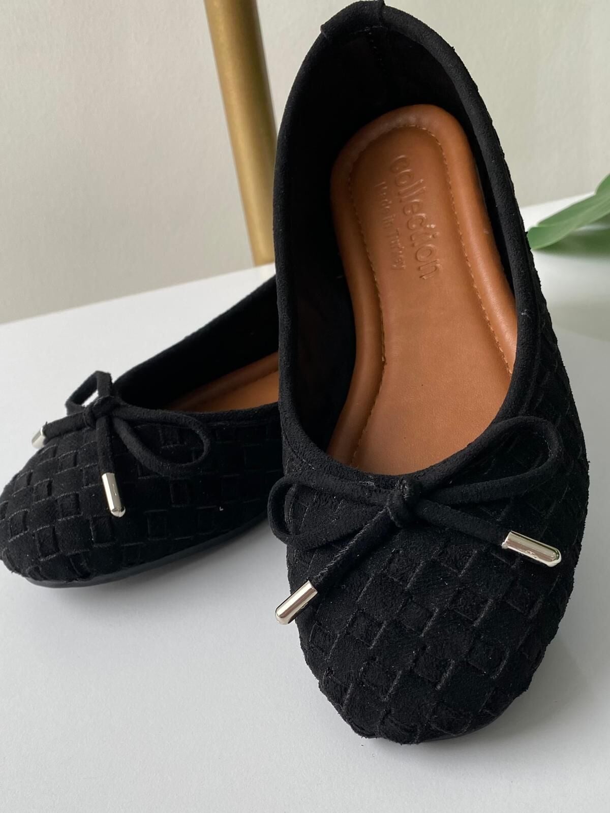 ÖRGÜLÜ SÜET BABET SİYAH