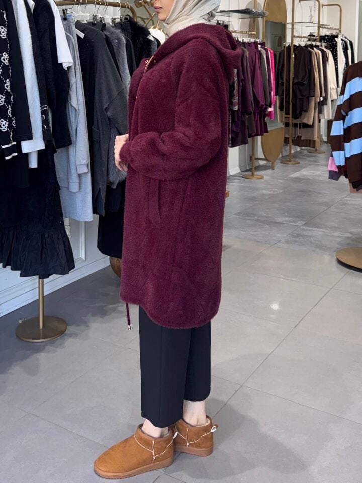 ZİKZAK ANGORA BORDO