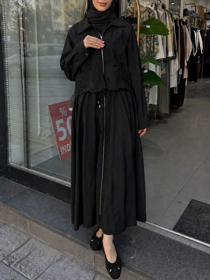 GRACE CUT ELBİSE SİYAH
