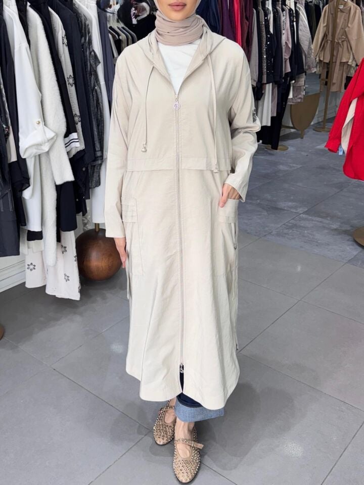 PİLELİ METAL TOKALI SAFARİ KAP BEJ