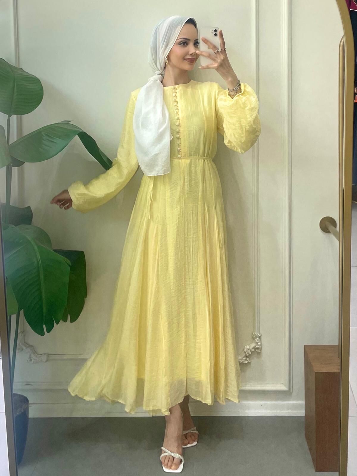 ALYA ELBİSE SARI