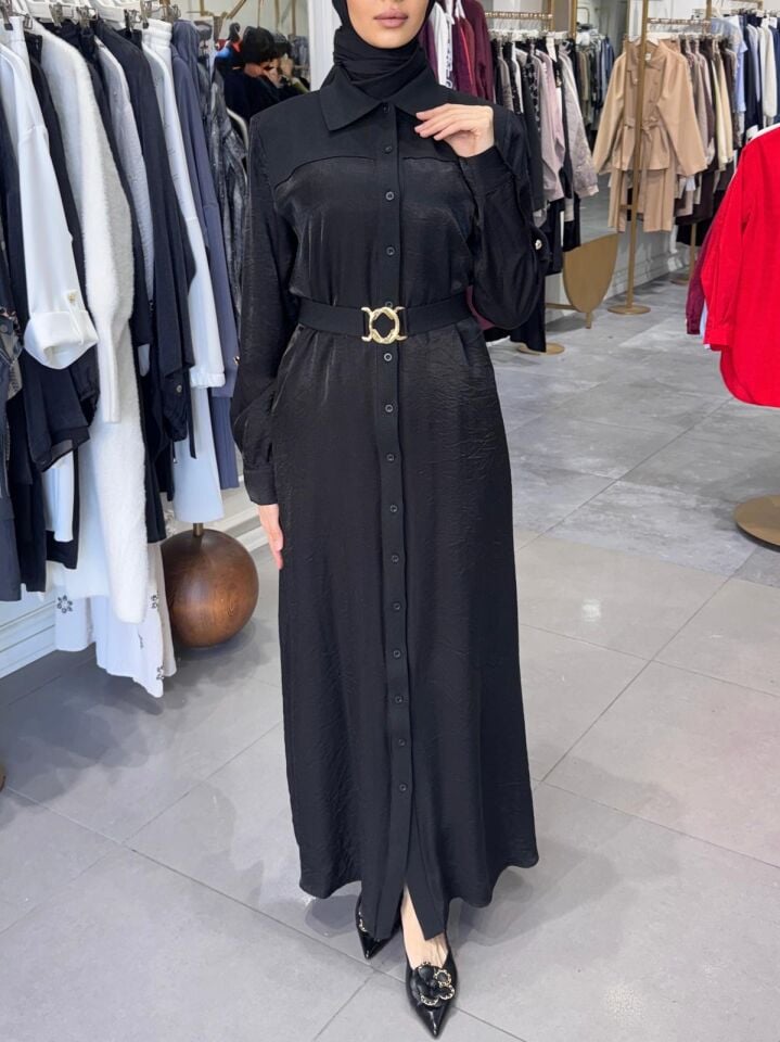 ASHLINE ELBİSE SİYAH