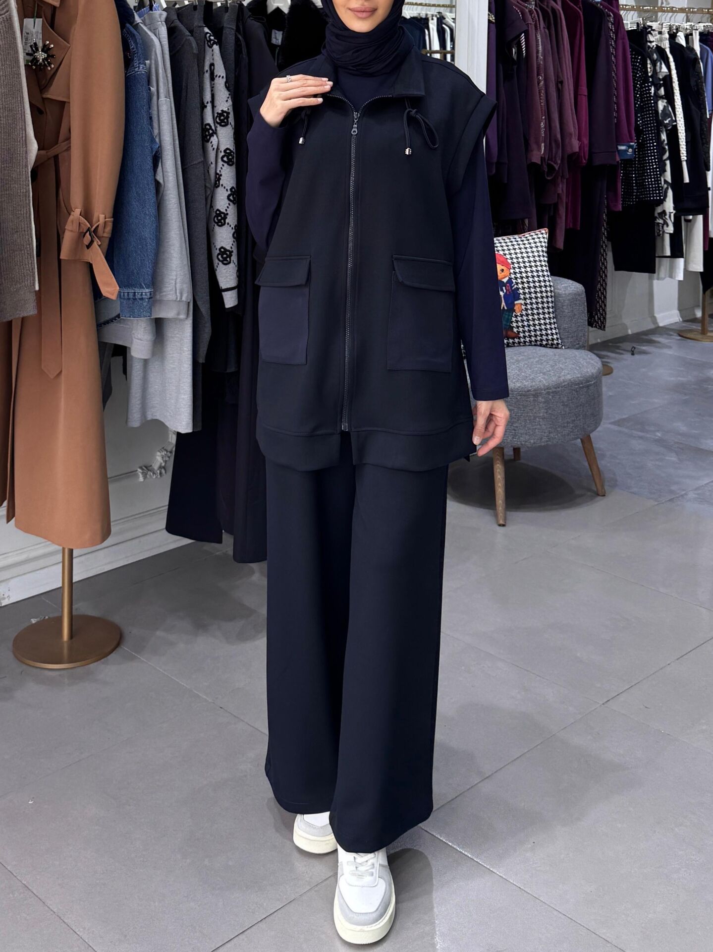 SİVET YELEKLİ TAKIM  LACİVERT