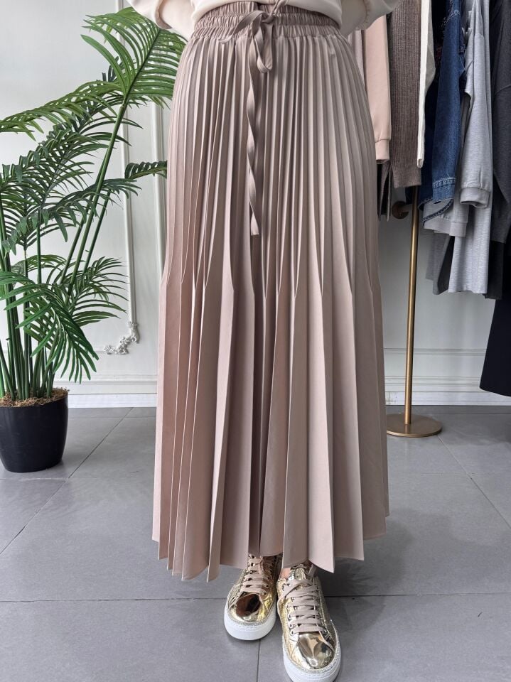 ALYA PİLİSE ETEK  BEJ