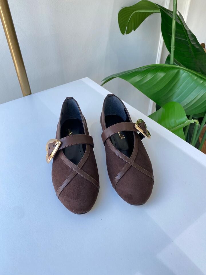 KALP DETAYLI BABET KAHVERENGİ